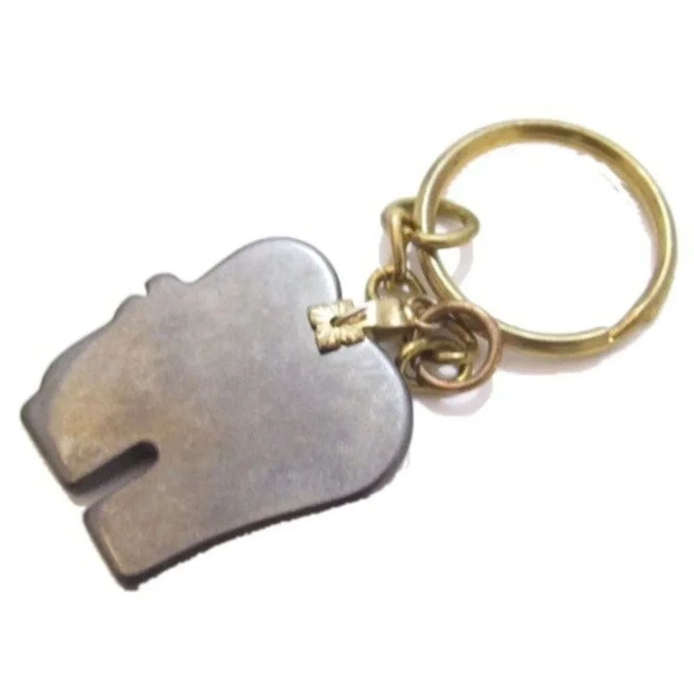 Hematite Gem‎ Elephant Love Key Chain